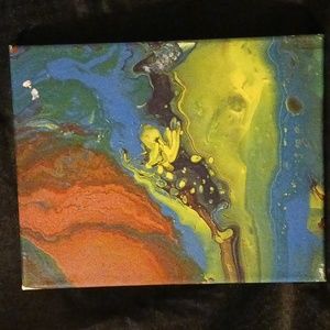8x10 Drip Art Canvas